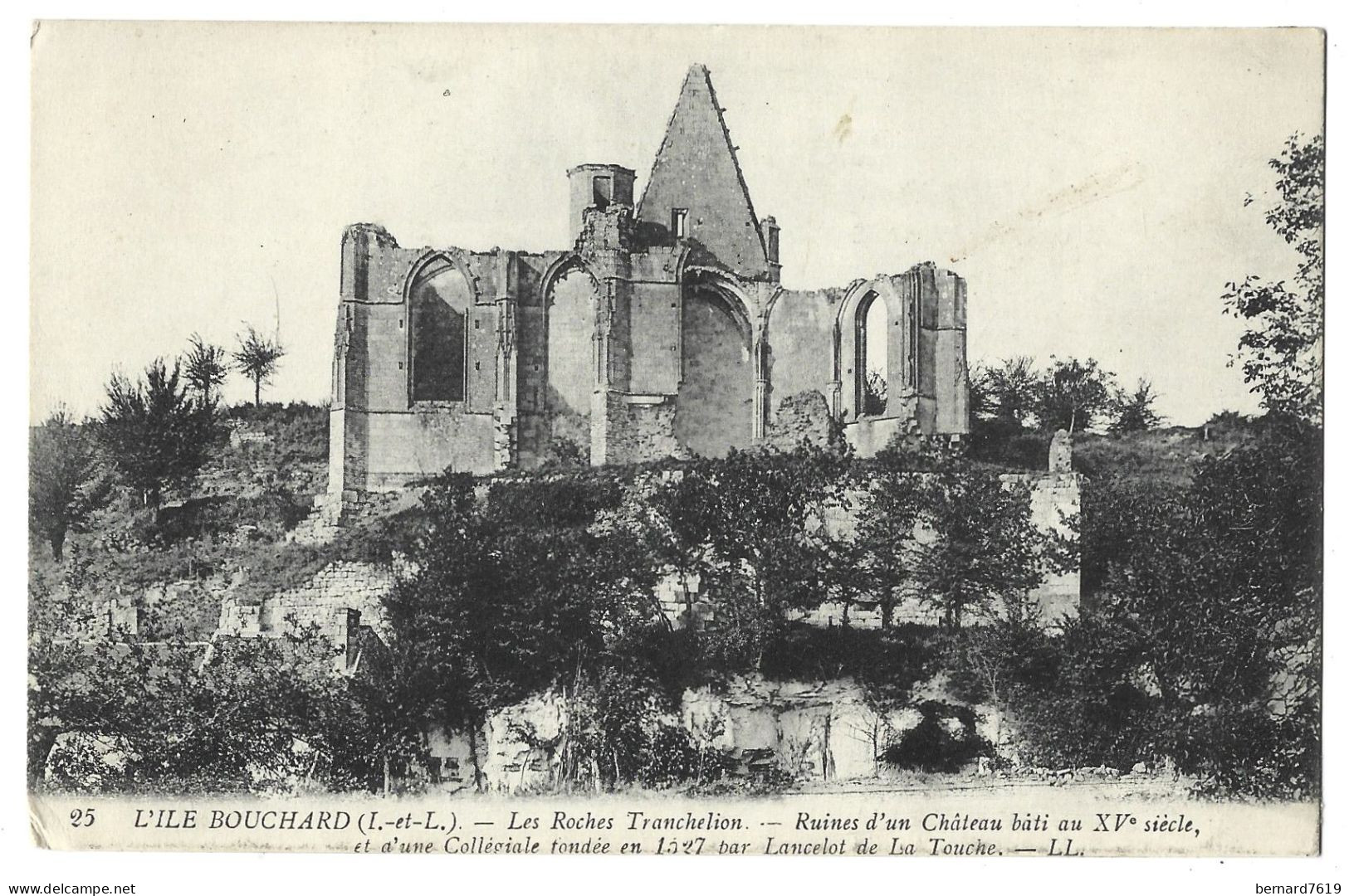 37  L'ile Bouchard - Les Roches Tranchelion - Ruines D'un Chateau Bati Au XVe Siecle - L'Île-Bouchard