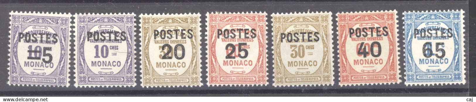 Monaco  :  Yv  140...148  *   7 Valeurs - Ungebraucht