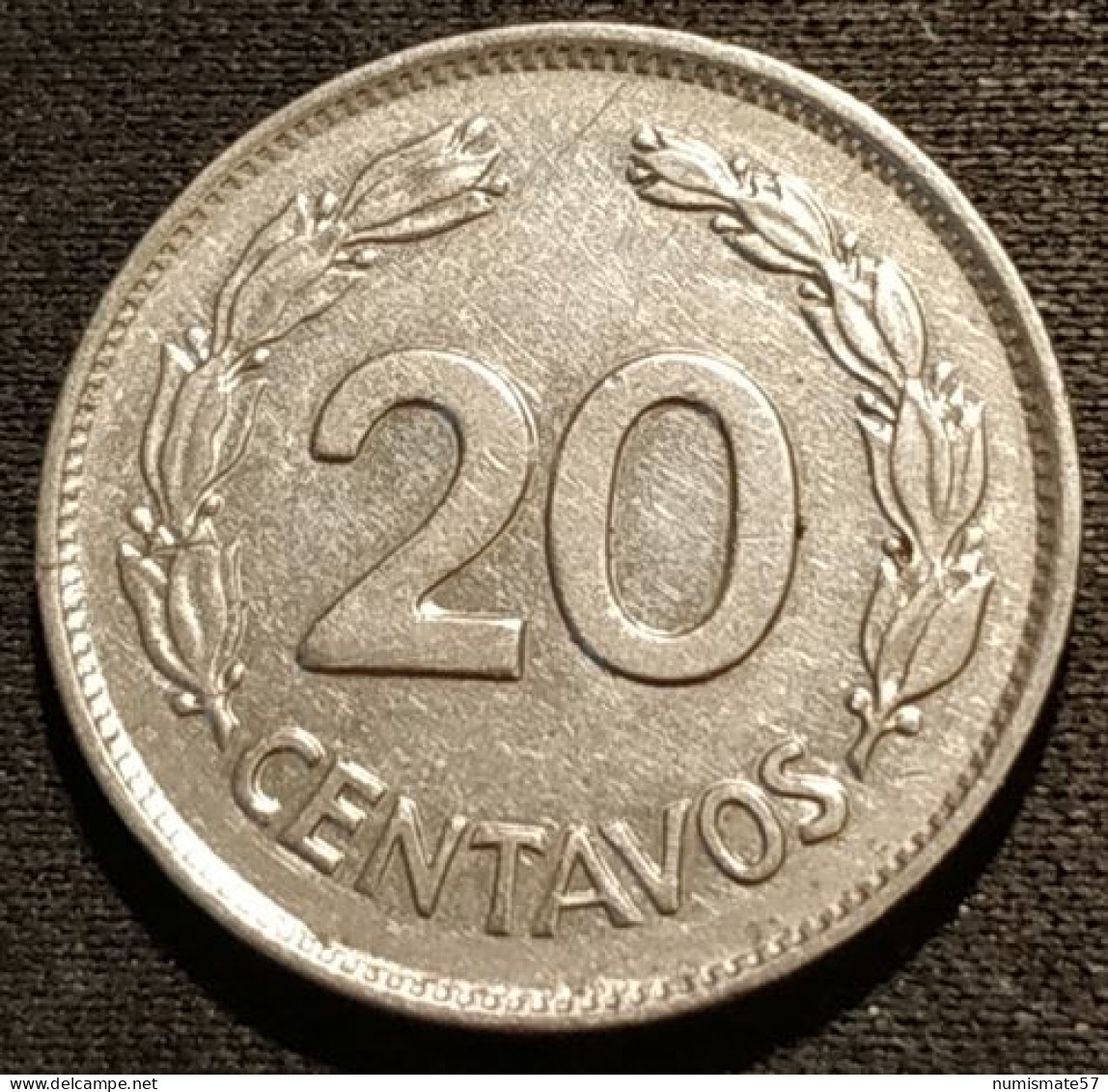 EQUATEUR - EQUATOR - 20 CENTAVOS 1966 - KM 77.1c - Ecuador - Equateur