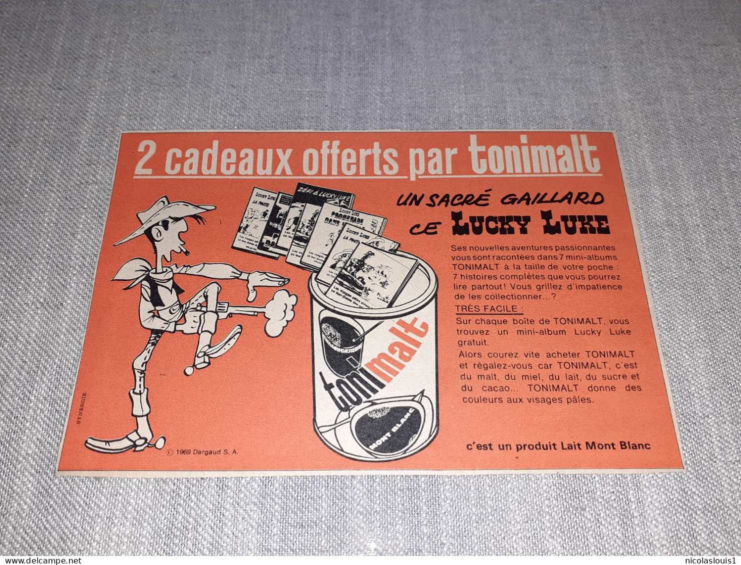 Publicite Tonimalt, Lucky Luke - Advertising