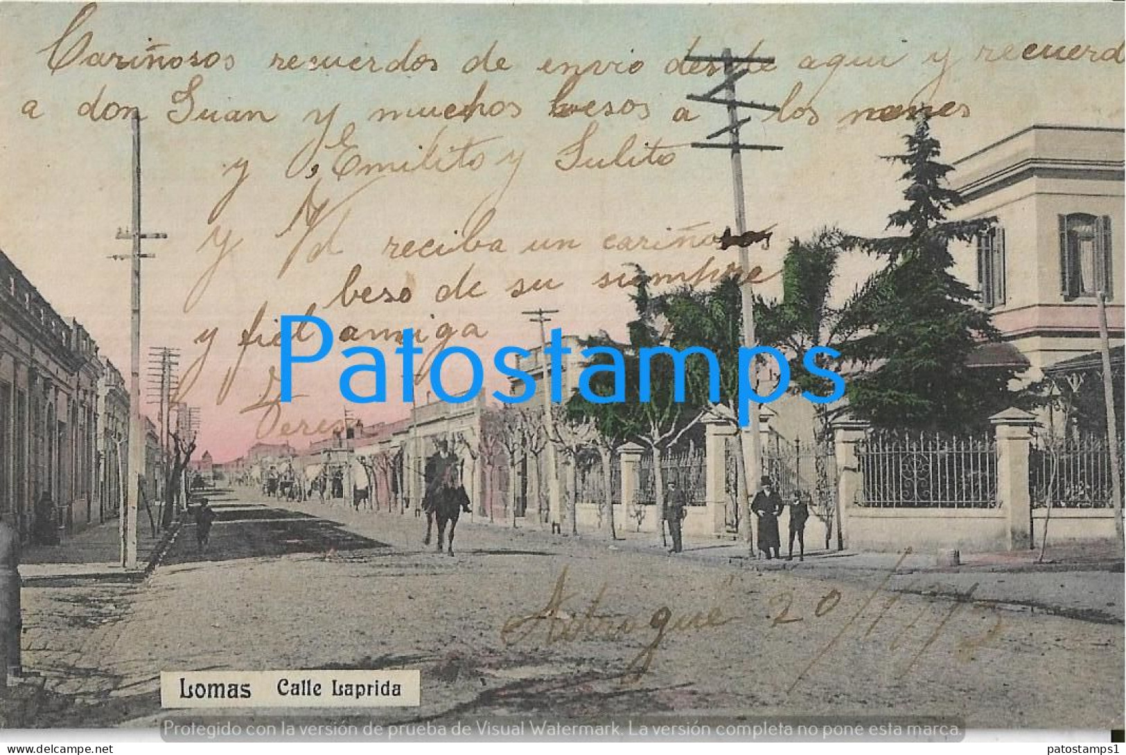 228895 ARGENTINA BUENOS AIRES LOMAS STREET CALLE LAPRIDA POSTAL POSTCARD - Argentinien