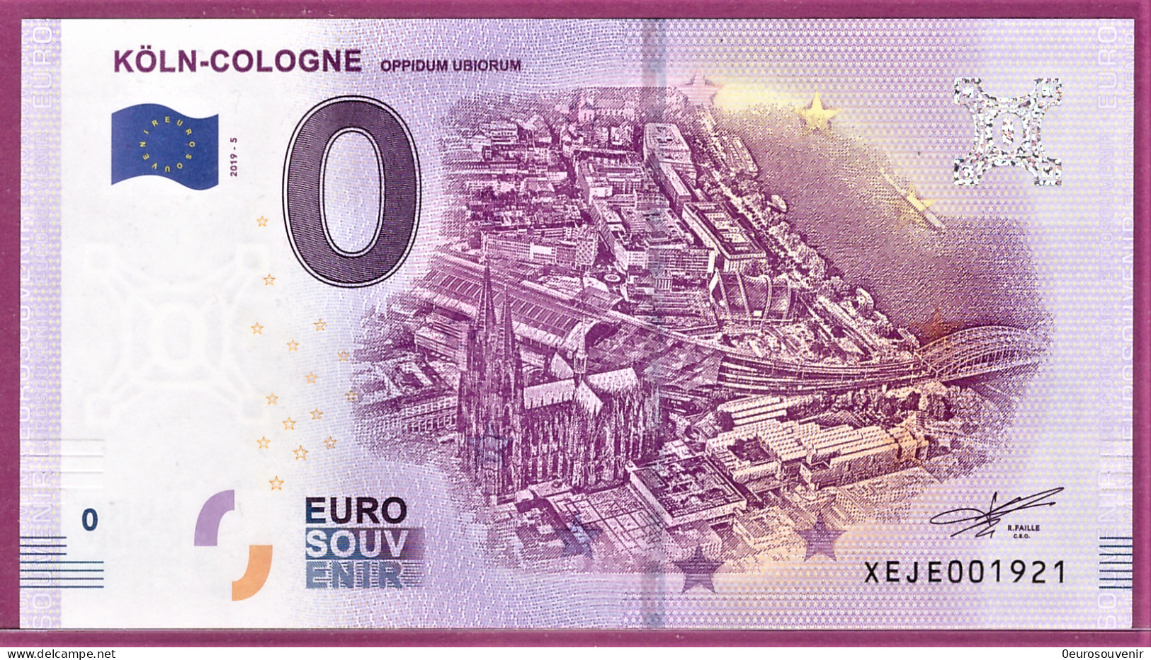 0-Euro XEJE 2019-5 KÖLN-COLOGNE OPPIDUM UBIORUM - Essais Privés / Non-officiels