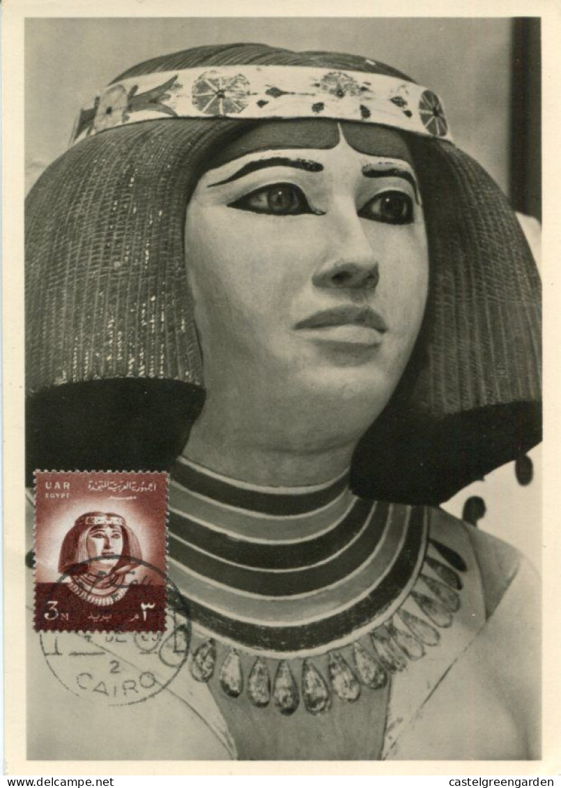 X0540 Egypt, Maximum Card 1958, The Princessin Nofret,  Egyptology - Covers & Documents