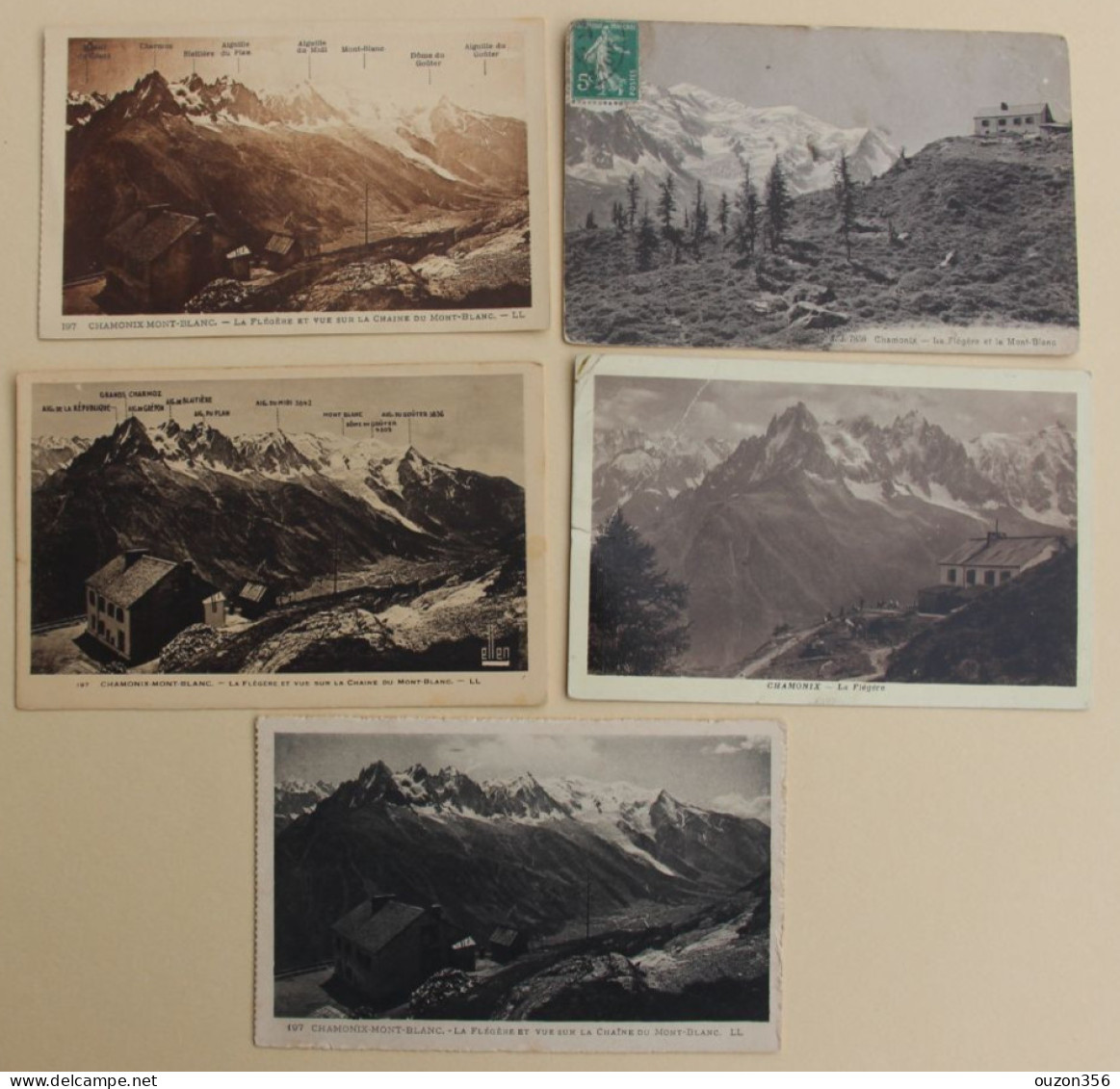 CHAMONIX (Haute-Savoie), La Flégère, Mont-Blanc,  Lot De 5 CPA - Chamonix-Mont-Blanc