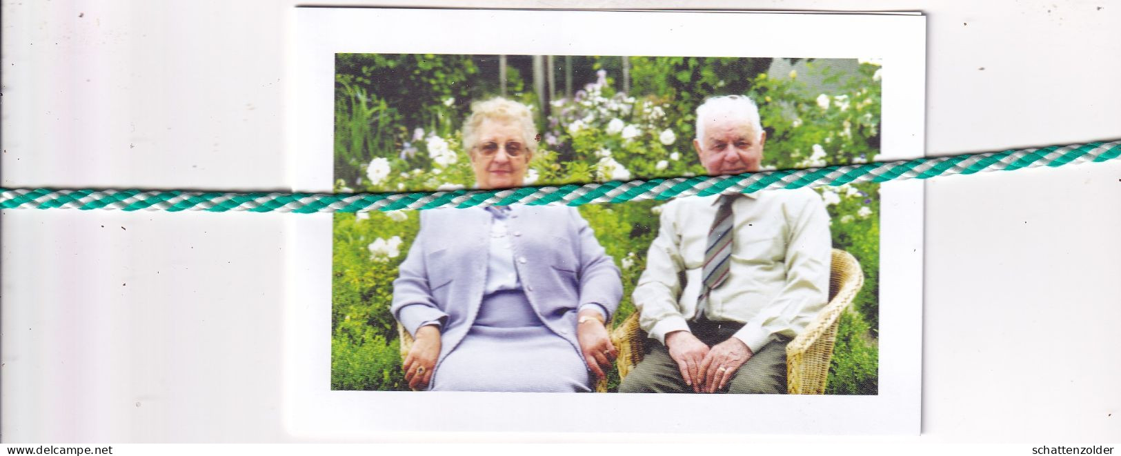 Maria Vanneste (Wevelgem 1921, Sint-Niklaas 2009) En Leopold Tanghe (Wevelgem 1919, 2009); Foto - Obituary Notices