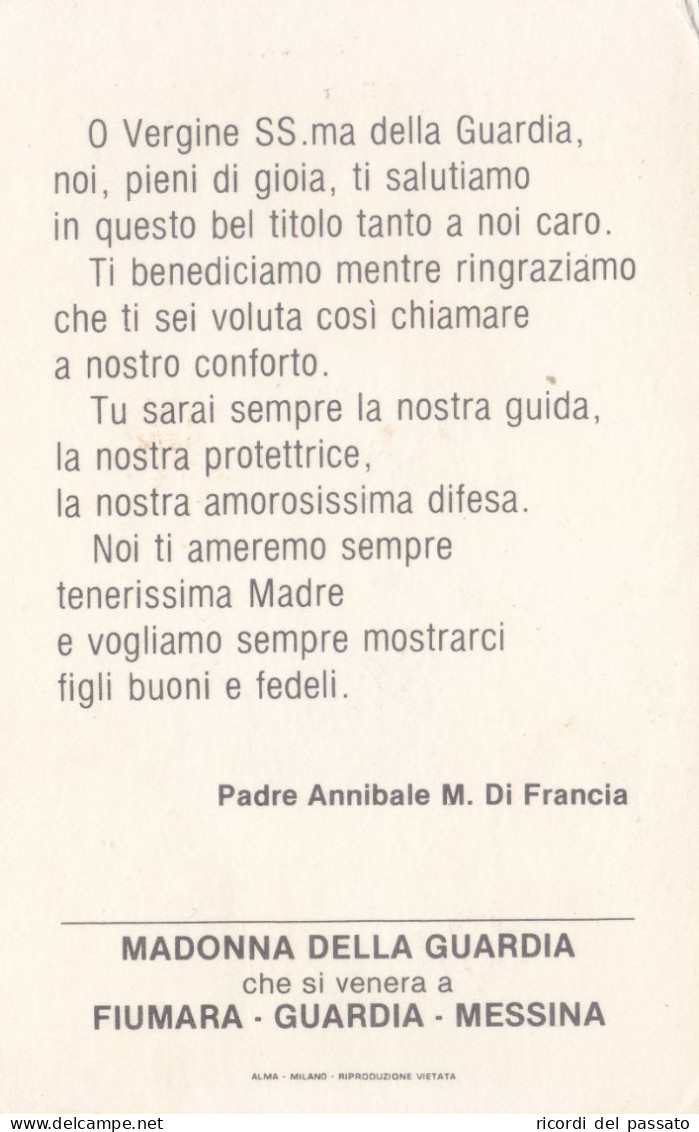 Santino Madonna Della Guardia - Andachtsbilder
