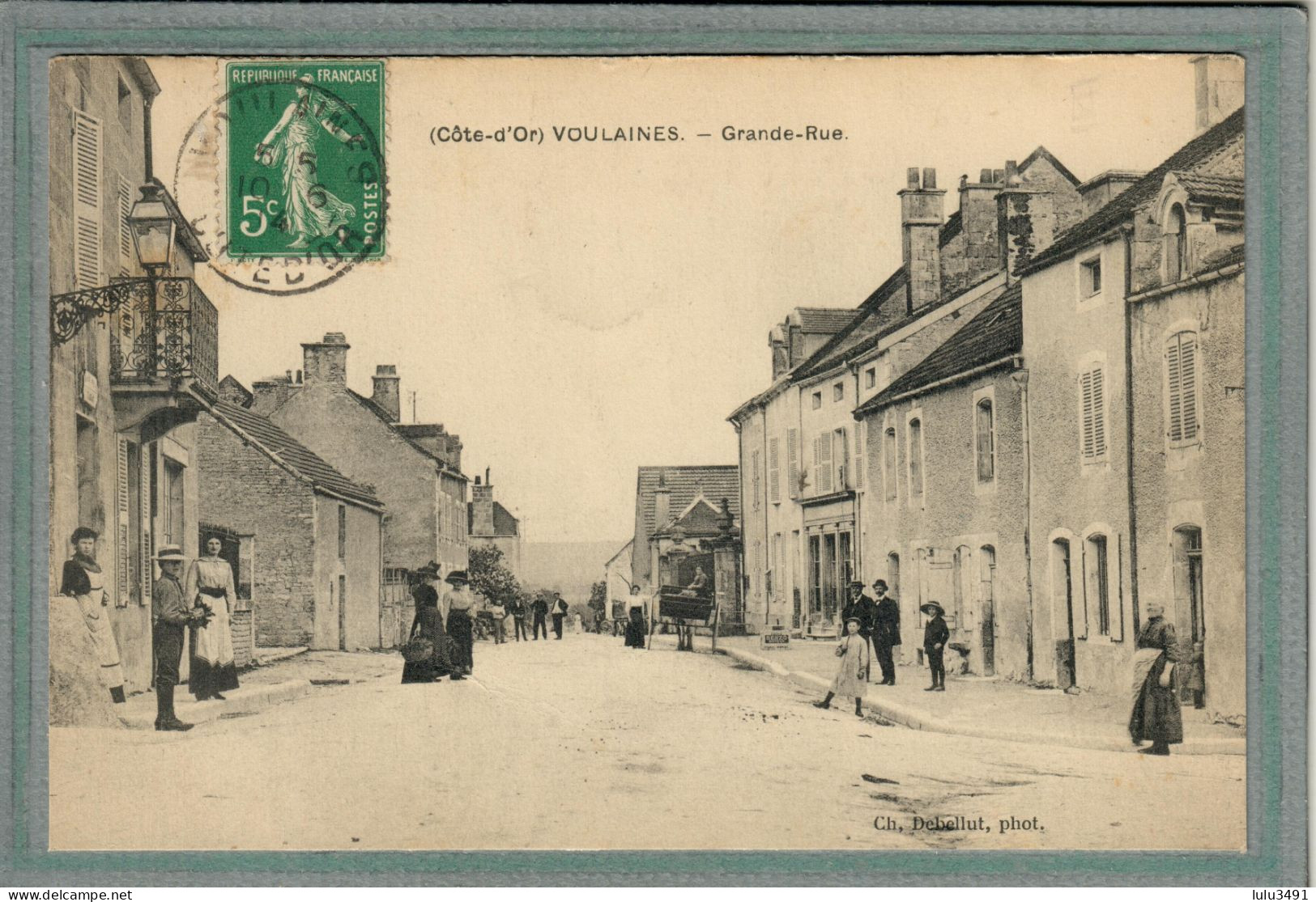 CPA (21) VOULAINES - Aspect De La Grande-Rue En 1914 - Other & Unclassified