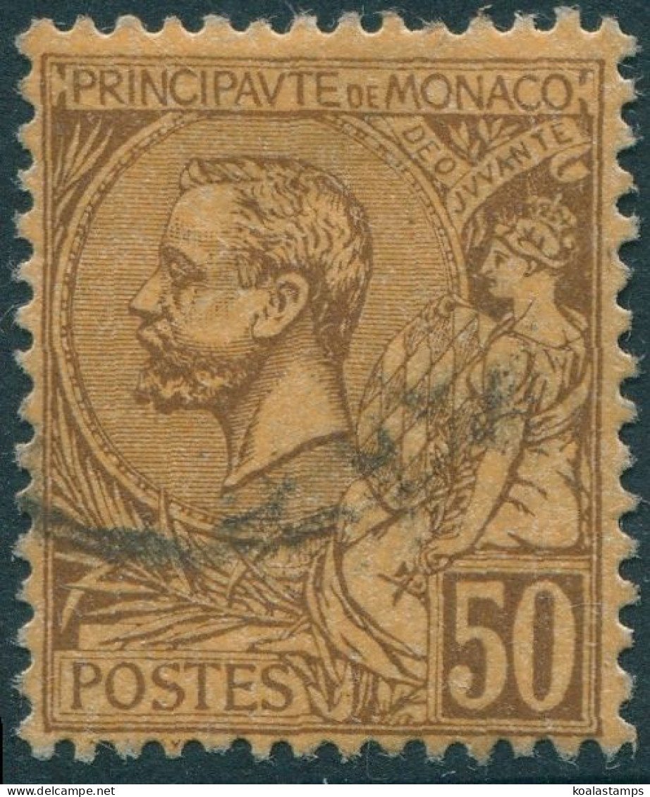 Monaco 1891 SG18 50c Brown On Orange Prince Albert FU - Andere & Zonder Classificatie