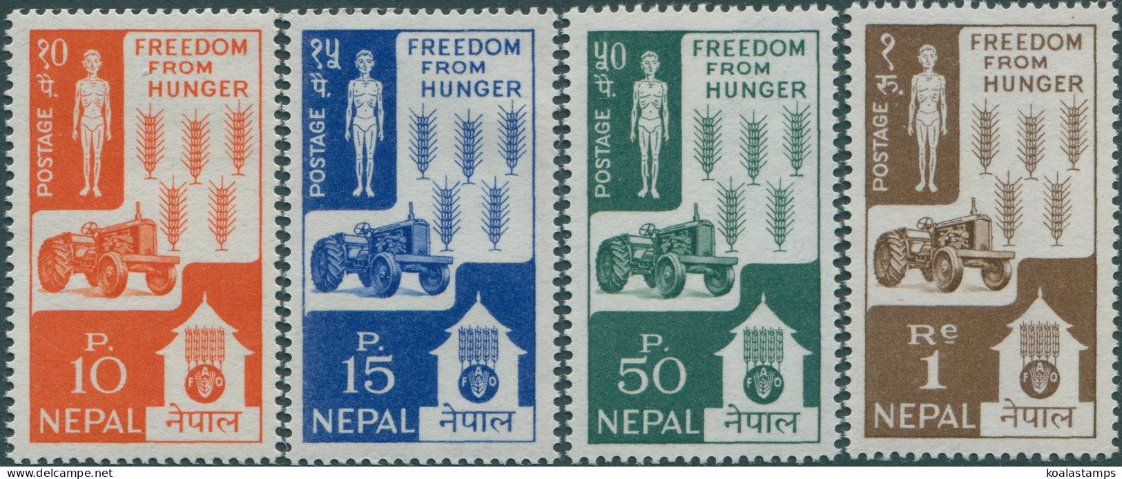 Nepal 1963 SG172-175 Freedom From Hunger Set MNH - Nepal