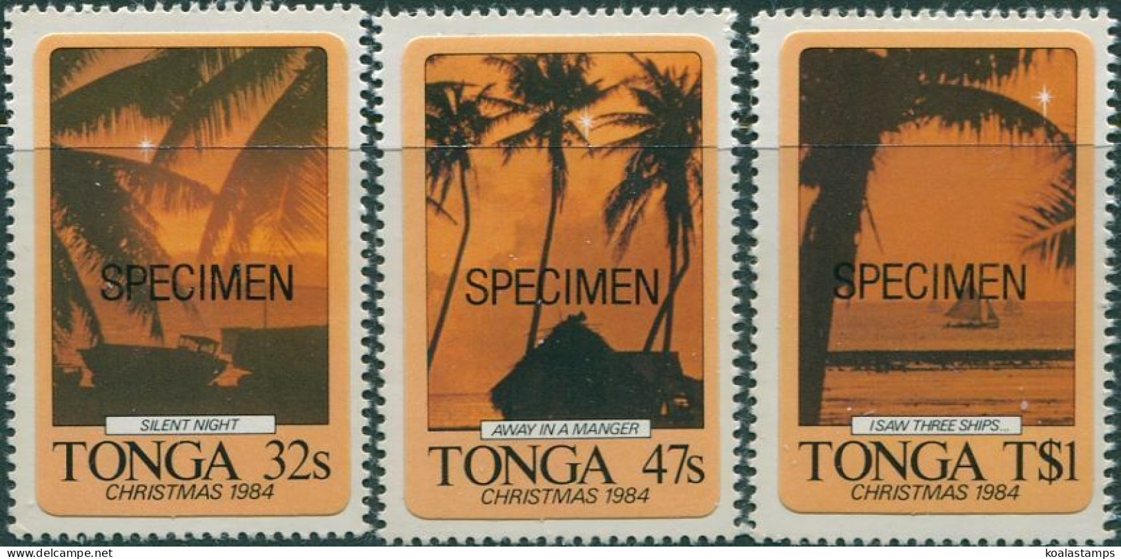 Tonga 1984 SG893-895 Christmas SPECIMEN Set MNH - Tonga (1970-...)