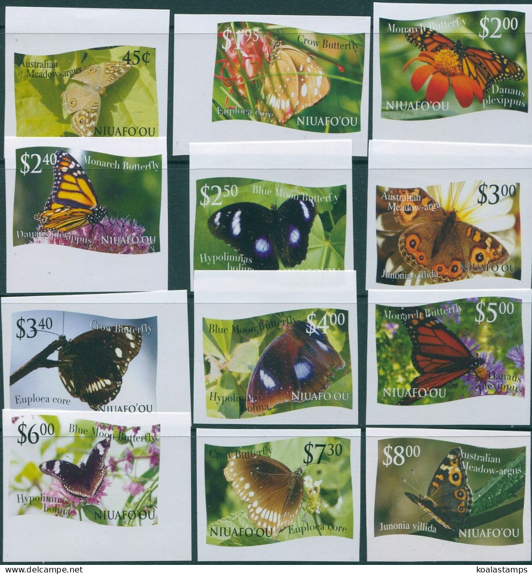 Niuafo'ou 2012 SG352-363 Butterfly "Buttef Y" Imperf Set MNH - Sonstige & Ohne Zuordnung