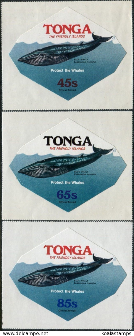 Tonga Official 1977 SGO160-O162 Whale Conservation Set MNH - Tonga (1970-...)