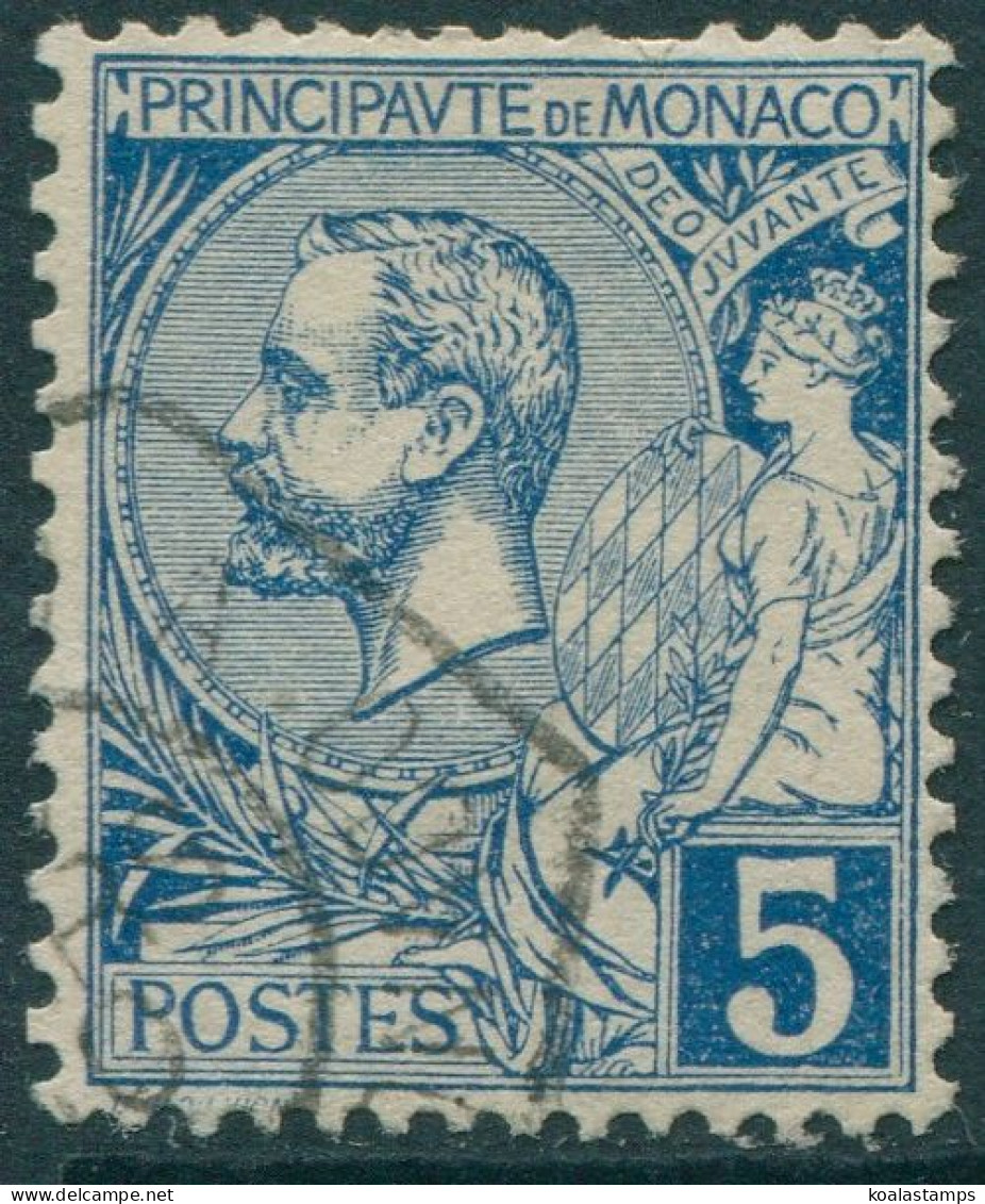 Monaco 1891 SG13 5c Blue Prince Albert FU - Other & Unclassified