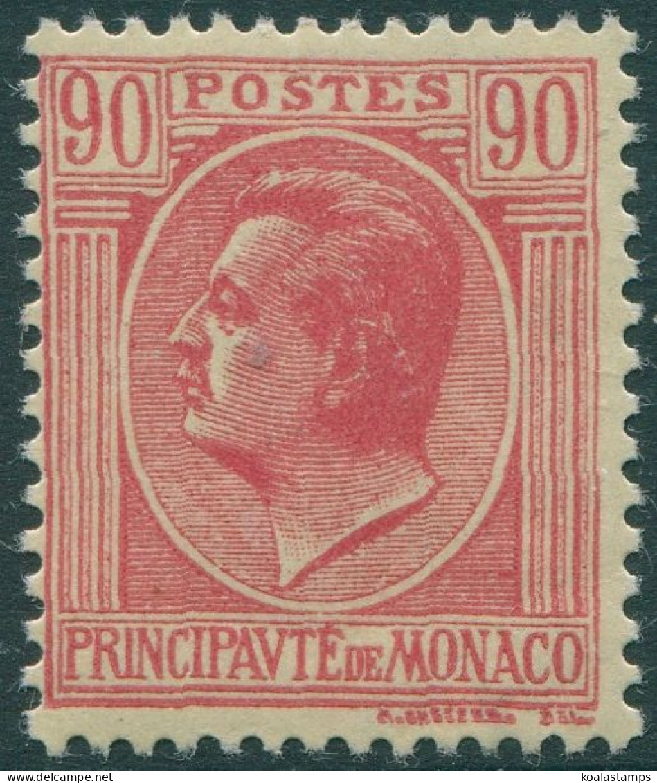 Monaco 1924 SG96 90c Red Prince Louis MLH - Andere & Zonder Classificatie