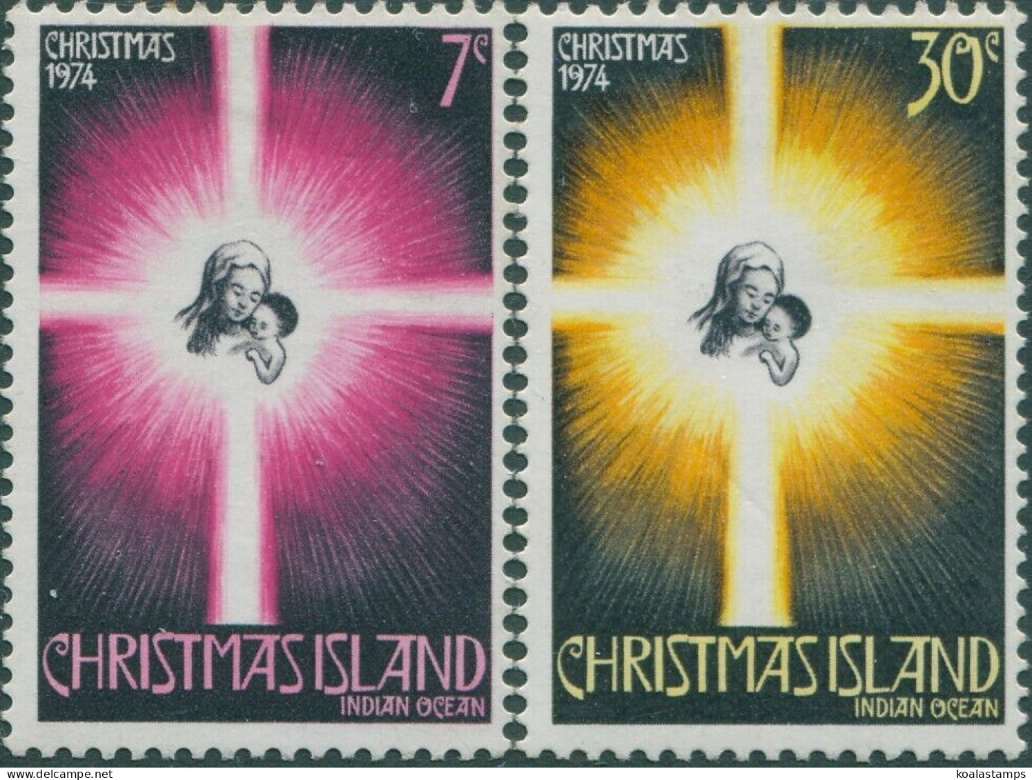 Christmas Island 1974 SG59-60 Christmas Set MNH - Christmas Island