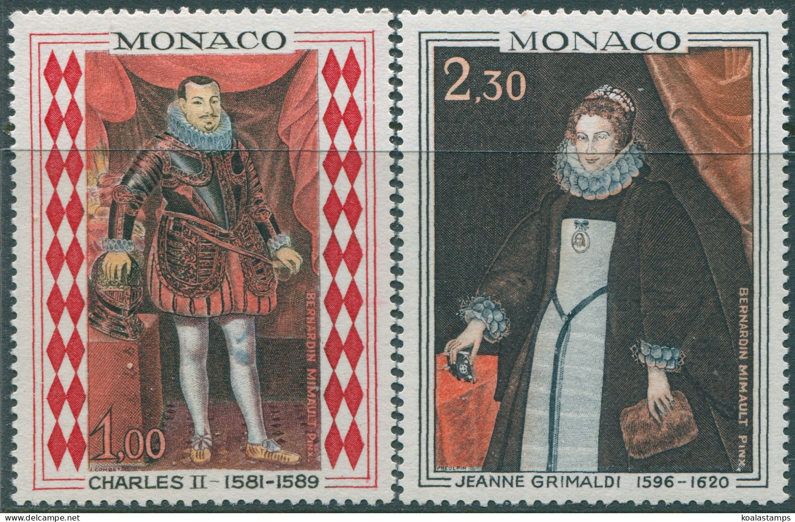 Monaco 1968 SG932-933 Prince And Princess Set MNH - Autres & Non Classés