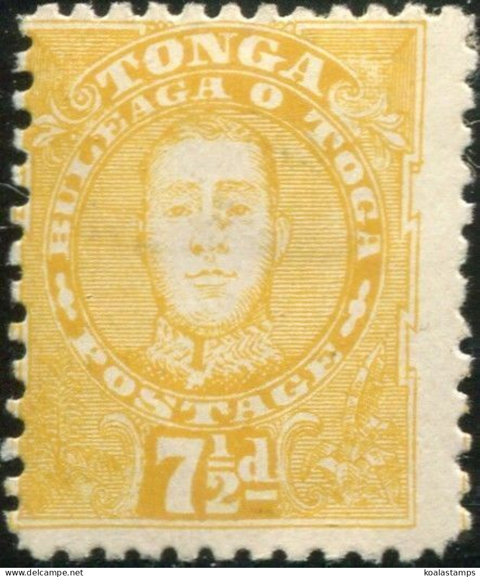 Tonga 1895 SG35 7½d Orange-yellow King George II MH - Tonga (1970-...)