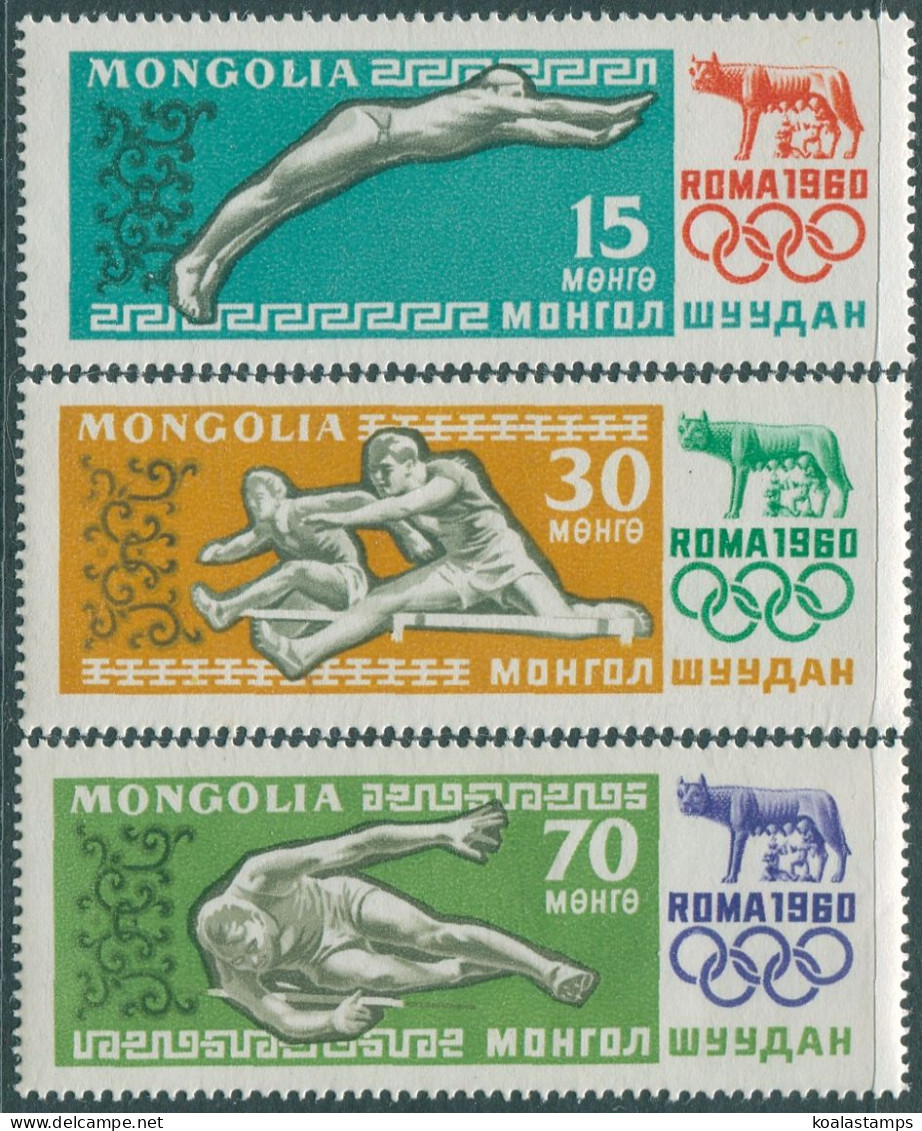 Mongolia 1960 SG194-198 Olympic Games (3) MLH - Mongolei