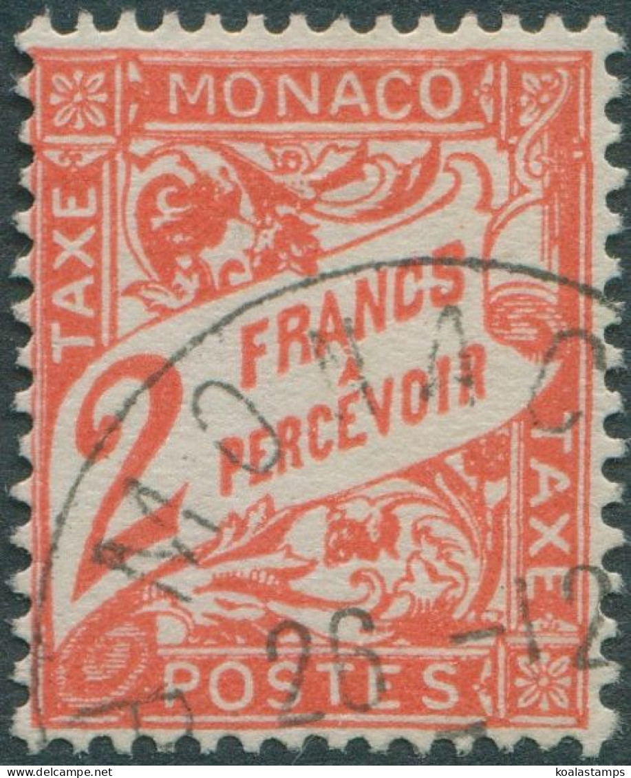Monaco Due 1906 SGD119 2f Orange Postage Due FU - Sonstige & Ohne Zuordnung