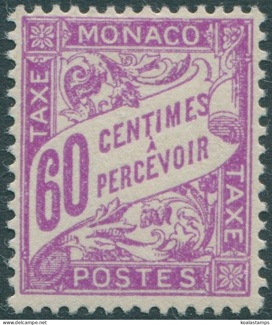 Monaco Due 1906 SGD117 60c Mauve Postage Due MLH - Other & Unclassified