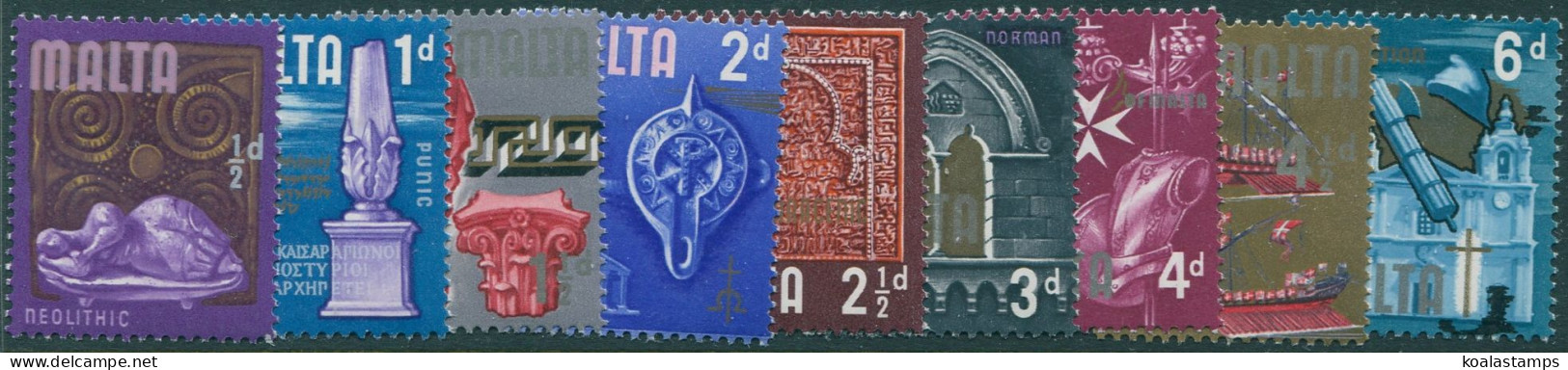 Malta 1965 SG330-338 Era Issues (9) MLH - Malte