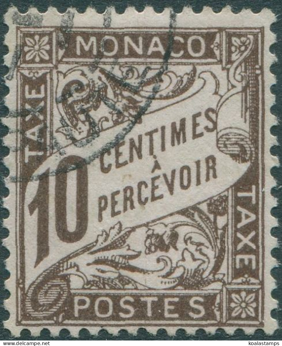 Monaco Due 1906 SGD32 10c Brown Postage Due FU - Autres & Non Classés