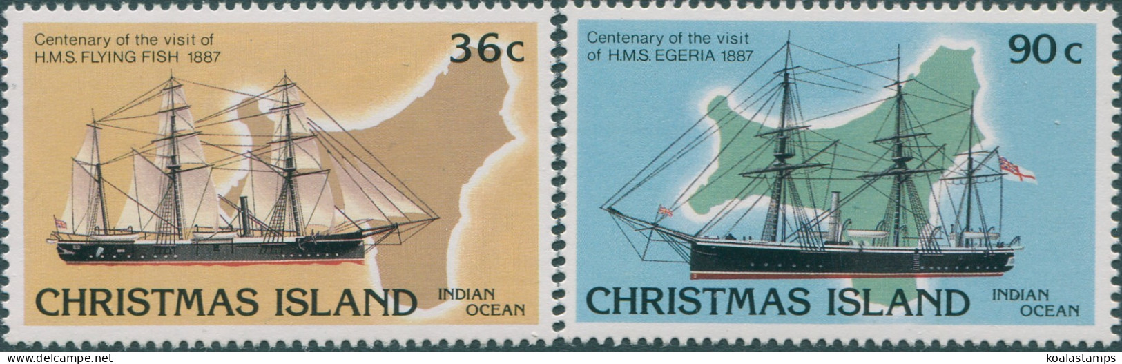 Christmas Island 1987 SG227-228 Ships Set MNH - Christmas Island