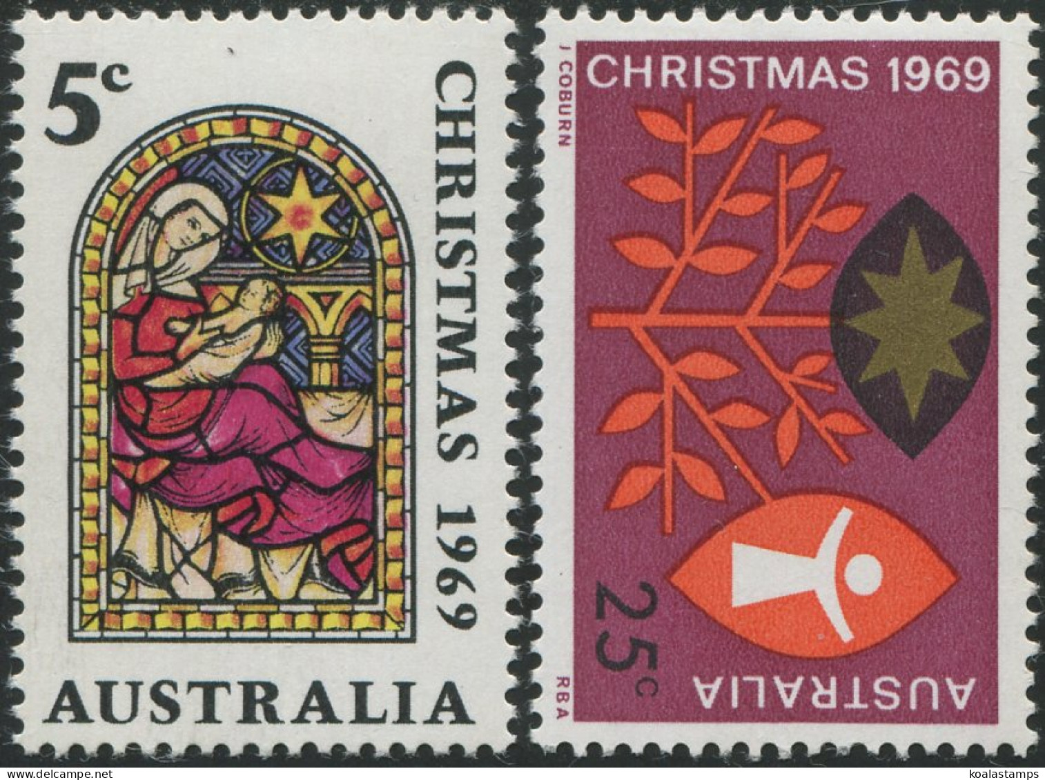 Australia 1969 SG444-445 Christmas Set MLH - Andere & Zonder Classificatie