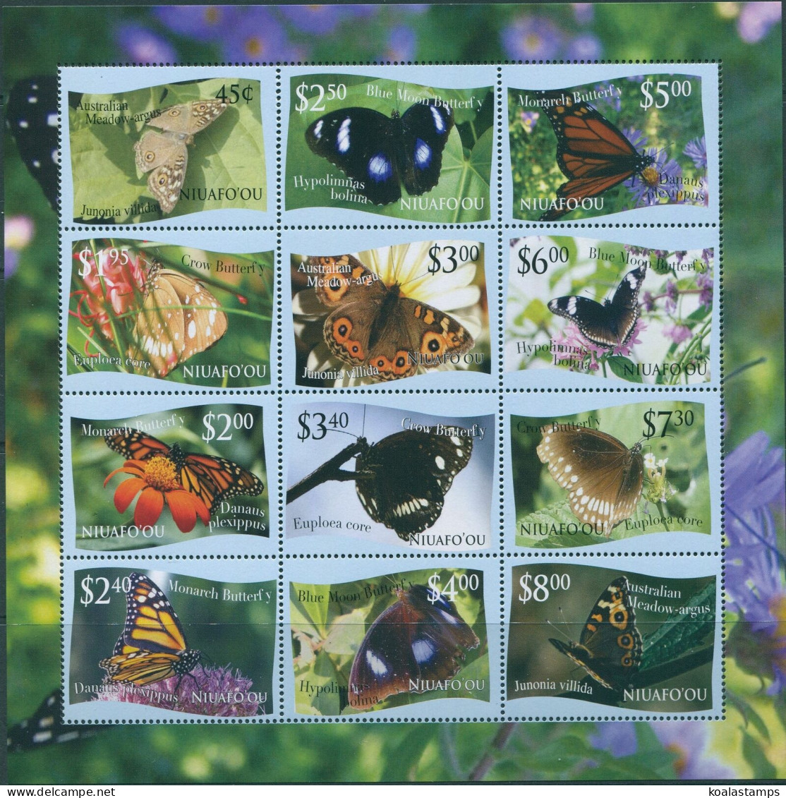 Niuafo'ou 2012 SG364 Butterflies MS MNH - Tonga (1970-...)