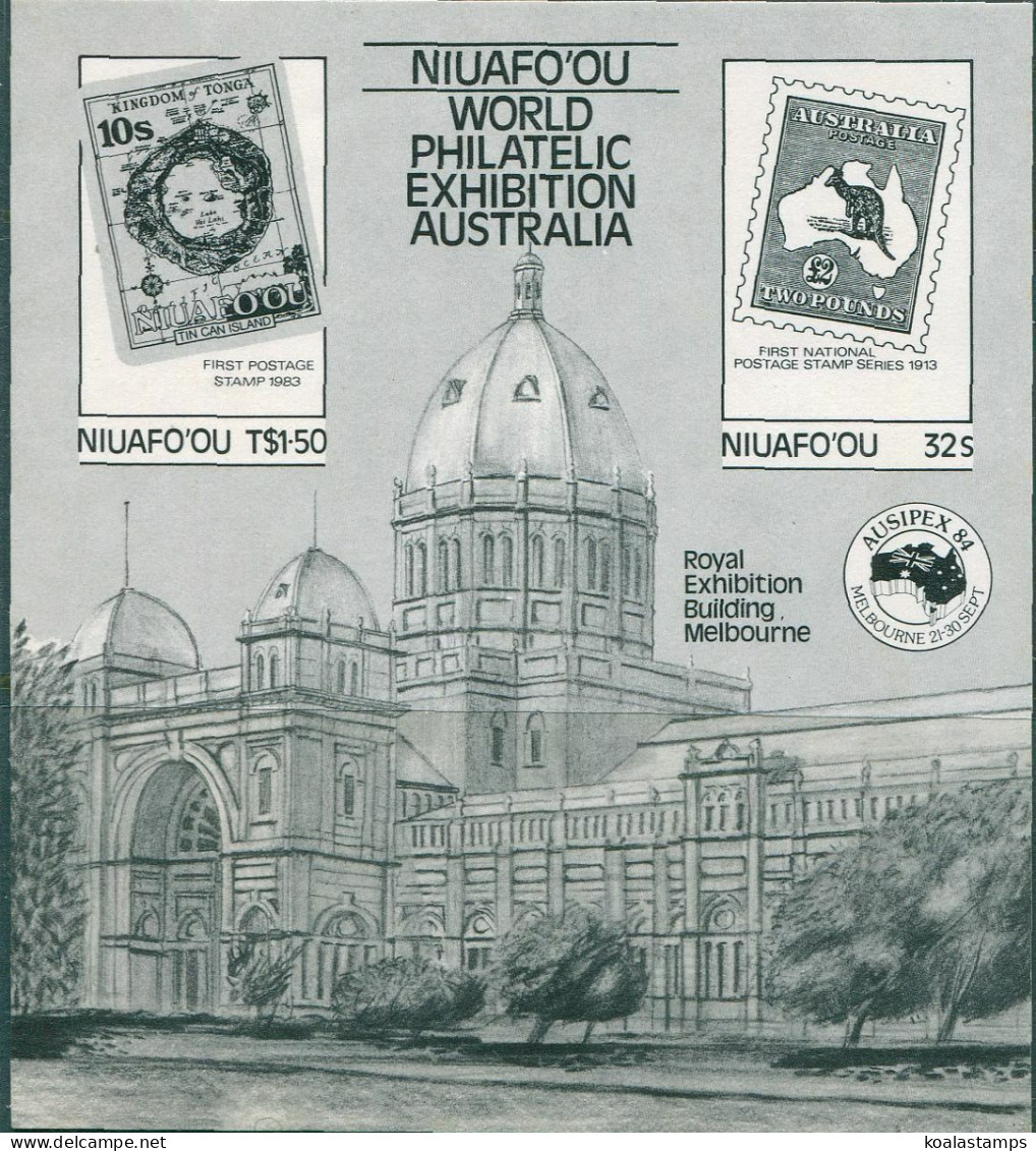 Niuafo'ou 1984 SG50 Ausipex Stamp Expo MS Black Print MNH - Tonga (1970-...)