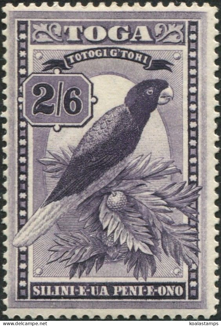 Tonga 1943 SG81 2/6d Red Shining Parrot MLH - Tonga (1970-...)