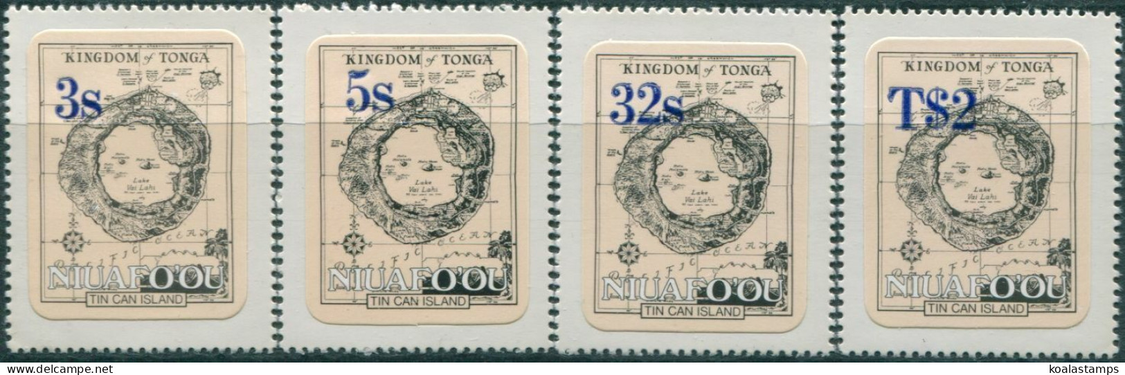 Niuafo'ou 1983 SG19-22 Map Ovpts MNH - Tonga (1970-...)