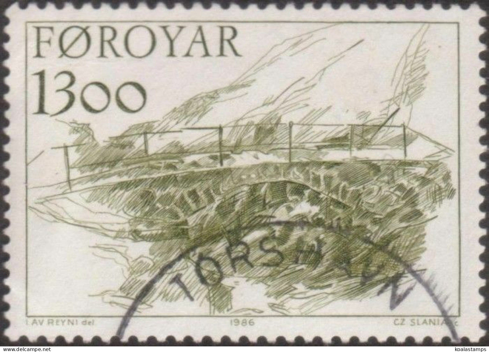 Faroe Islands 1986 SG139 13k Skaelingur Bridge Streymoy FU - Faroe Islands