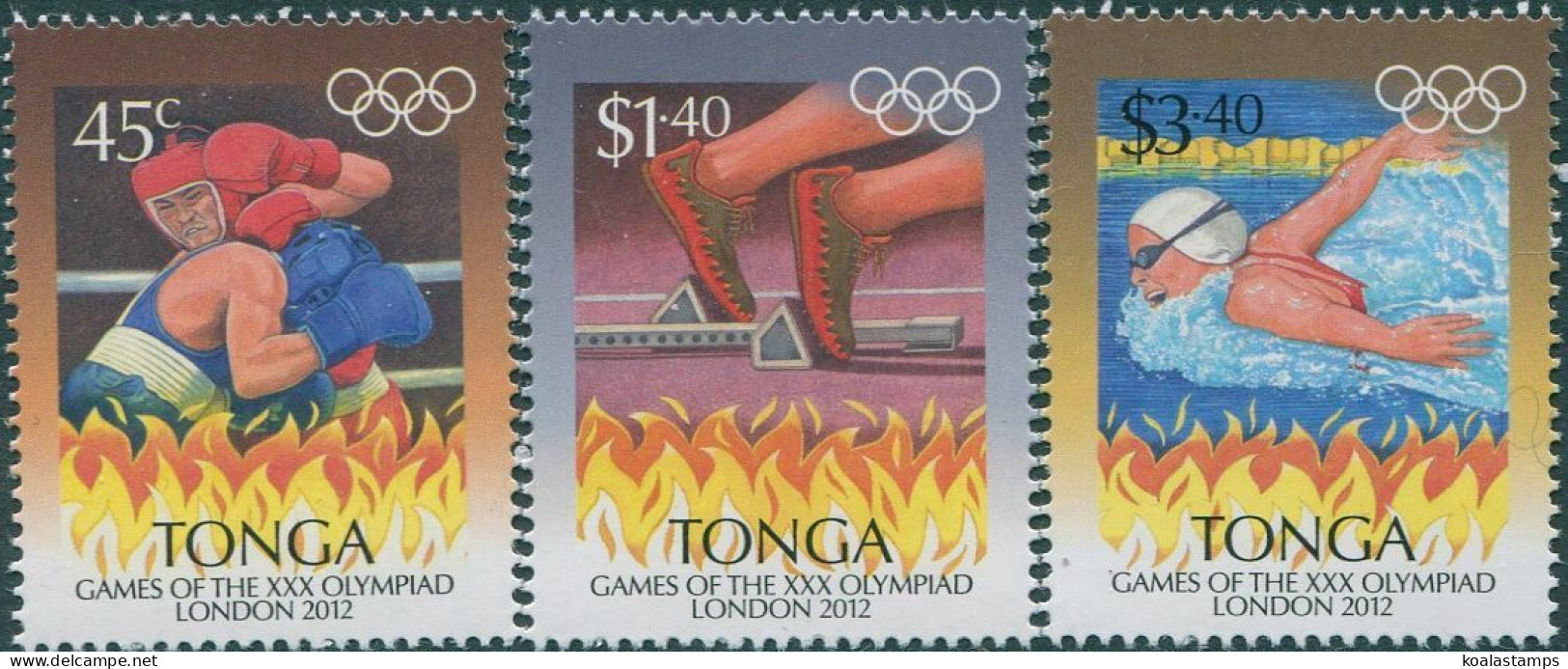 Tonga 2012 SG1651-1653 Olympics Set MNH - Tonga (1970-...)