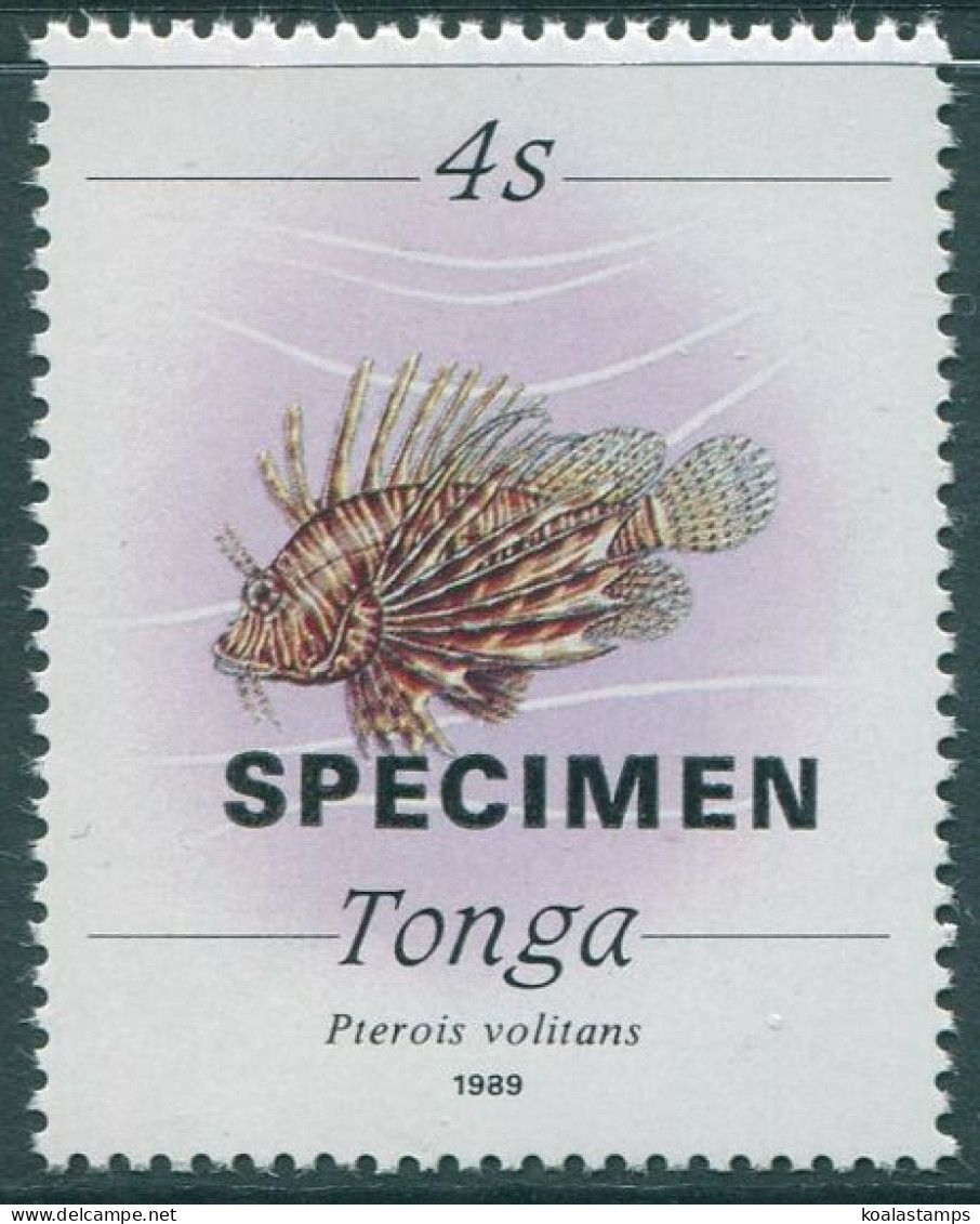 Tonga 1989 SG1001 4s Lionfish SPECIMEN MNH - Tonga (1970-...)