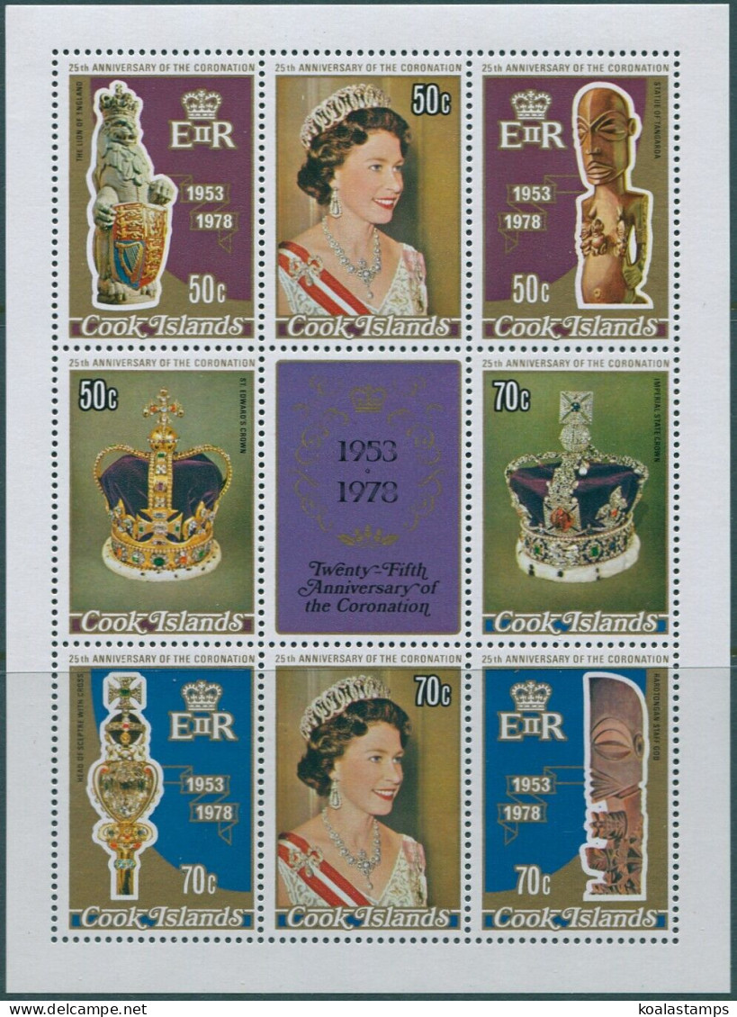Cook Islands 1978 SG601a Coronation MS MNH - Cook