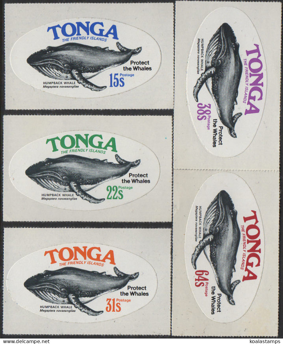Tonga 1977 SG628-632 Whale Conservation Set MNH - Tonga (1970-...)