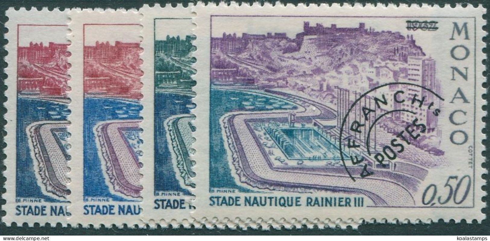 Monaco 1964 SG803-805 Aquatic Stadium Precancels Set MNH - Altri & Non Classificati