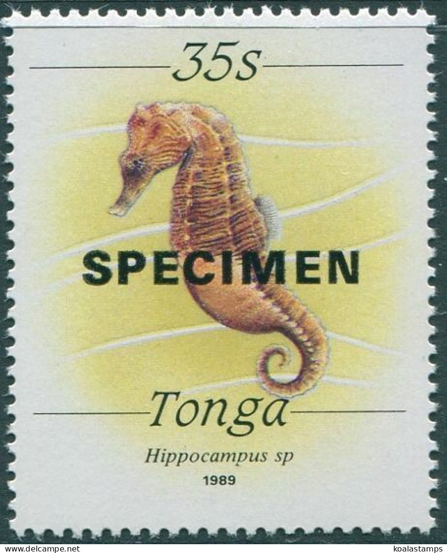Tonga 1989 SG1009 35s Seahorse SPECIMEN MNH - Tonga (1970-...)