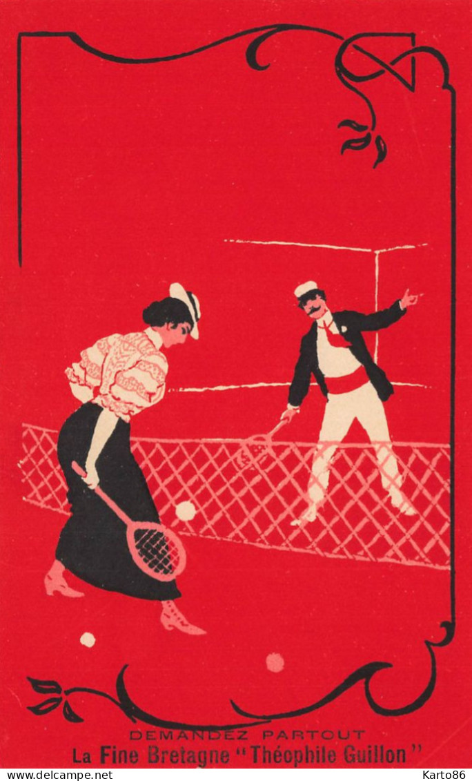 Jugendstil " TENNIS * CPA Illustrateur Art Nouveau * Le Tennis , Sport * Sports * Pub Fine Bretagne Théophile Guillon - 1900-1949