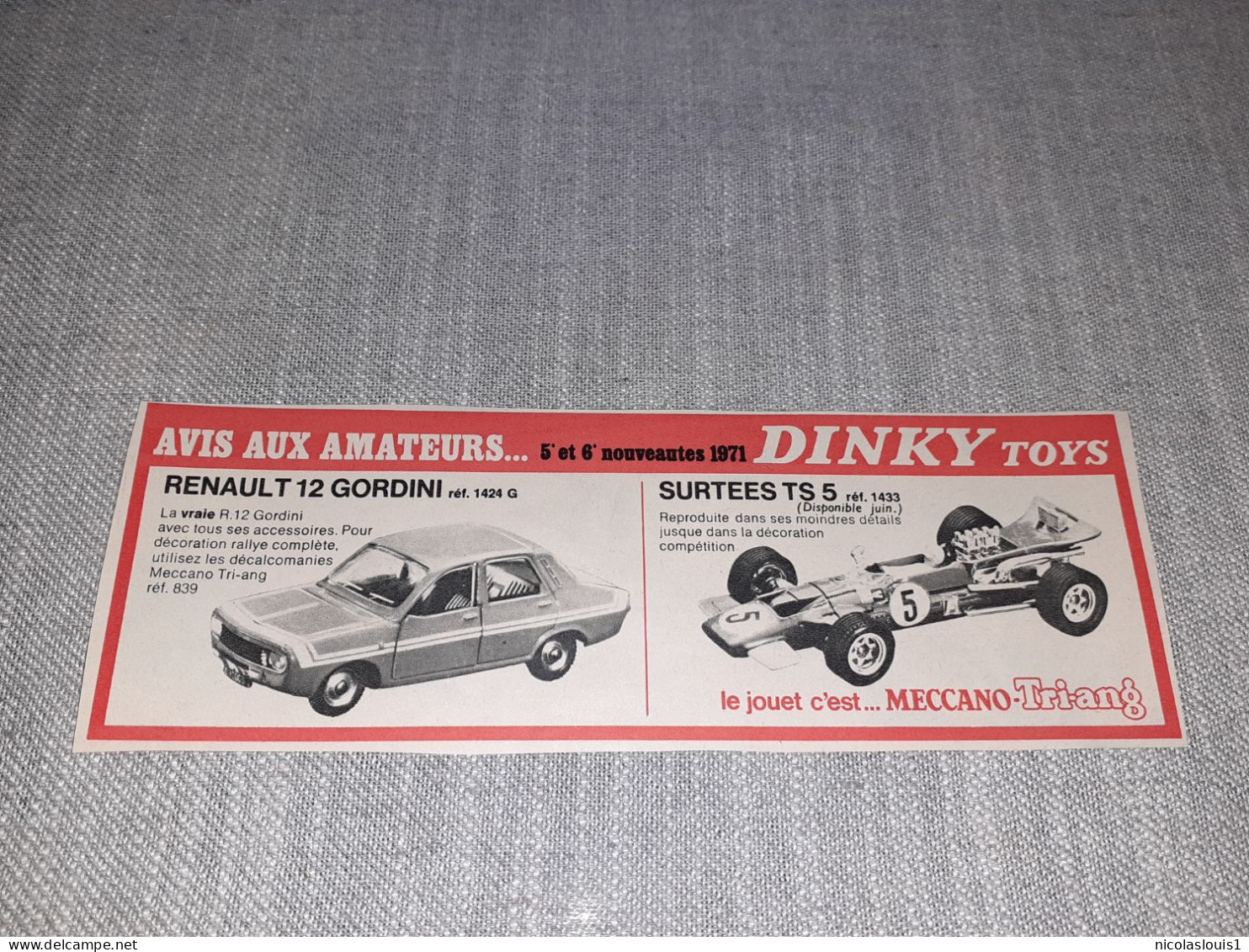 Publicité Dinky Toys - Publicités