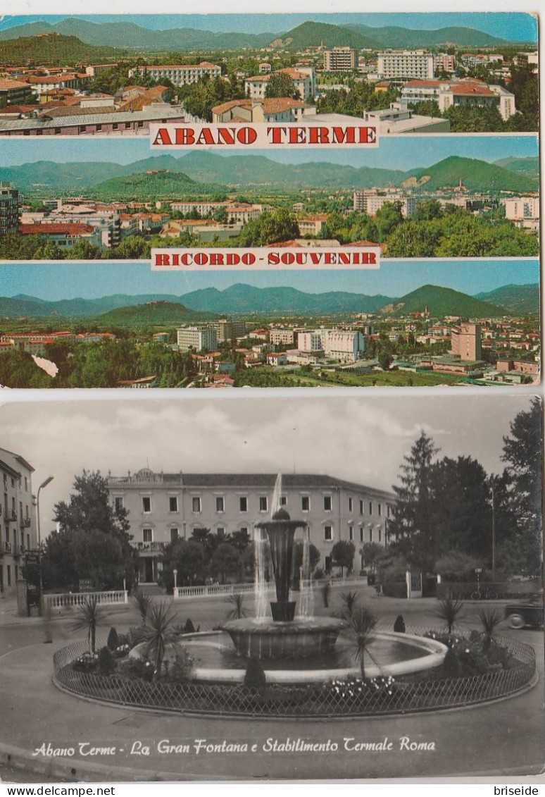 ABANO TERME PADOVA N. 2 CARTOLINE FONTANA VEDUTINE 1962/1982 - Sonstige & Ohne Zuordnung