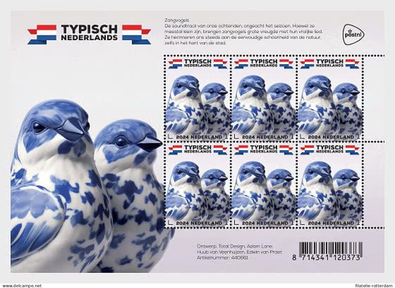 The Netherlands / Nederland - Postfris / MNH - Sheet Typically Dutch, Singbirds 2024 - Ungebraucht