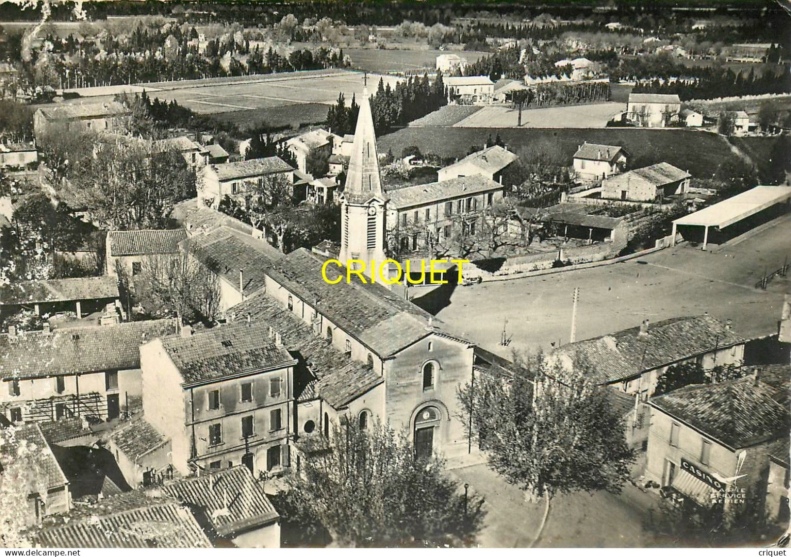13 Rognonas, Eglise Et Place Du Marché, Belle Vue Aérienne - Other & Unclassified