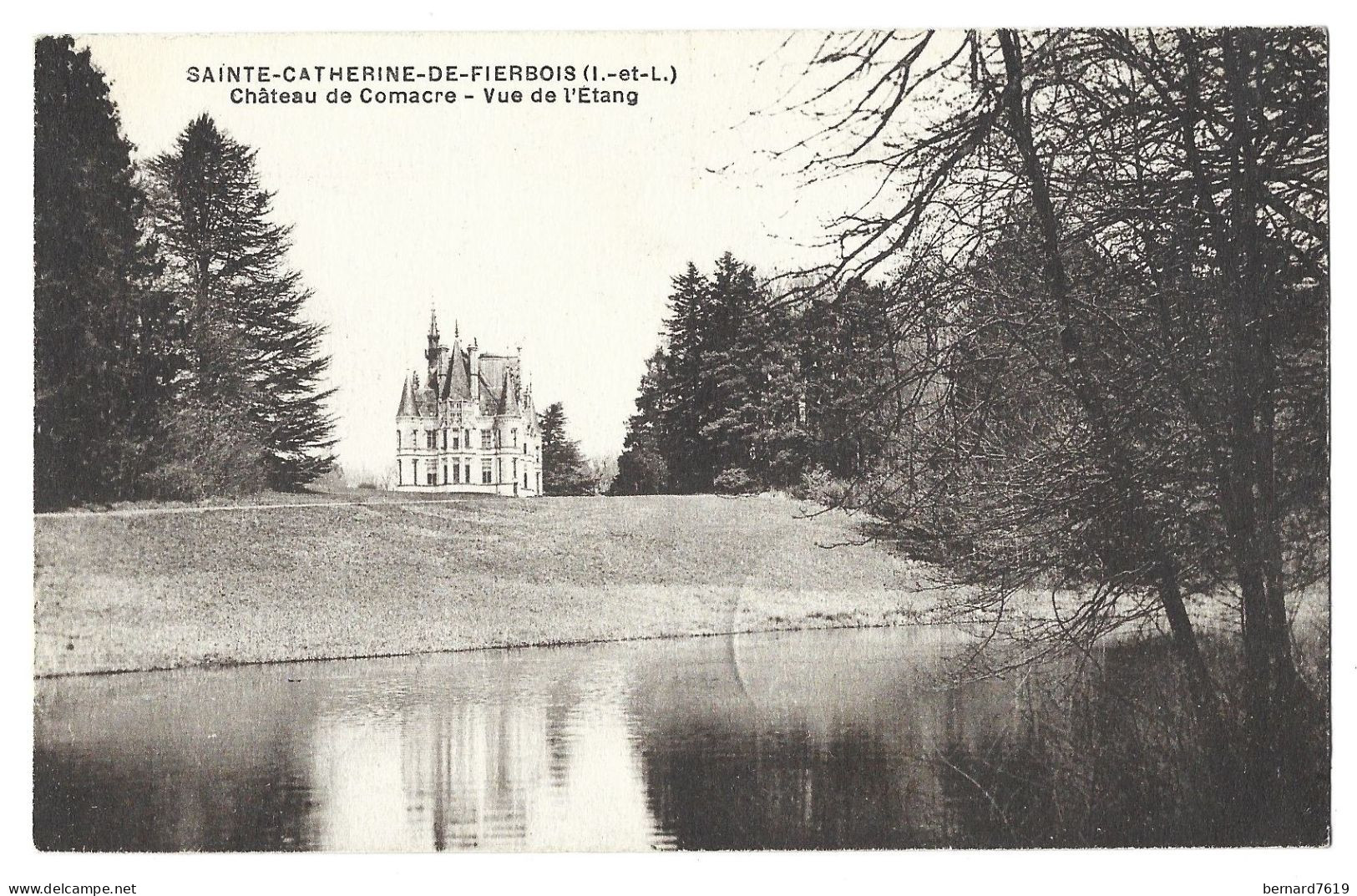 37  Sainte Catherine De Fierbois -  Chateau De Comacre - Vue De L'etang - Andere & Zonder Classificatie