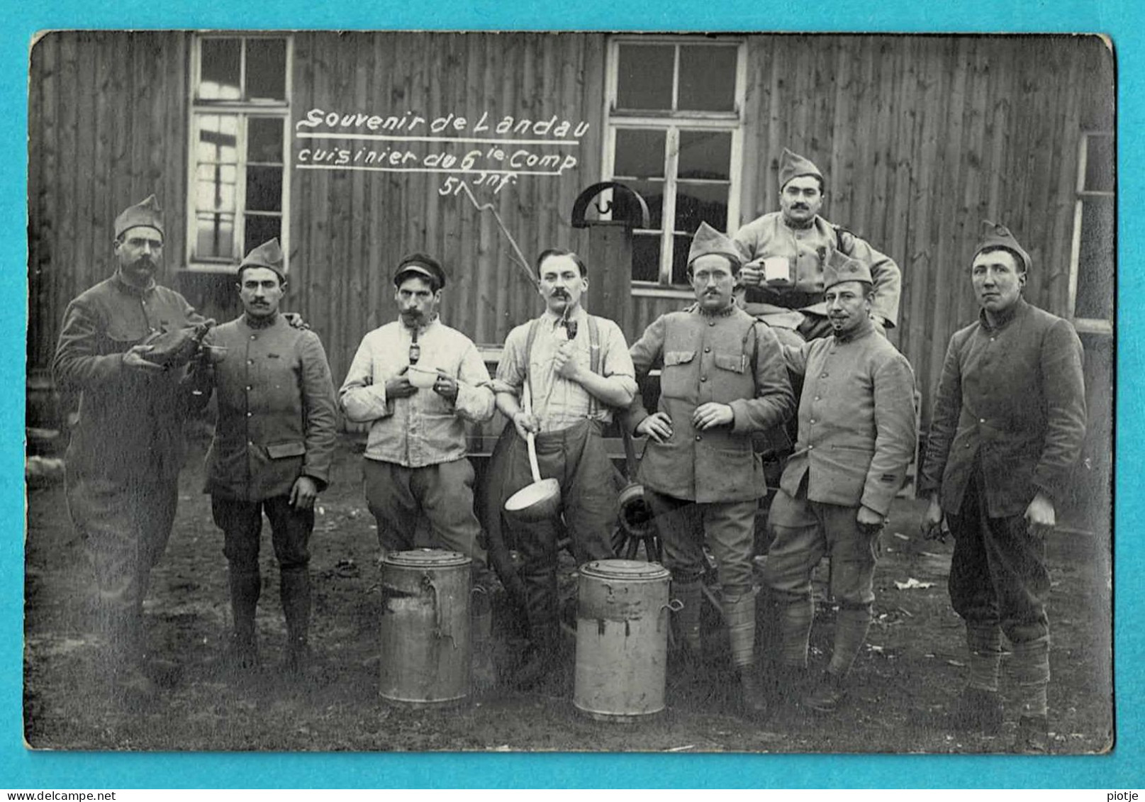 * Landau (Rheinland Pfalz - Deutschland) * (Carte Photo) Cuisinier Du 6 Comp, 5 Inf, Militaria, Armée, Army, Soldat, TOP - Landau