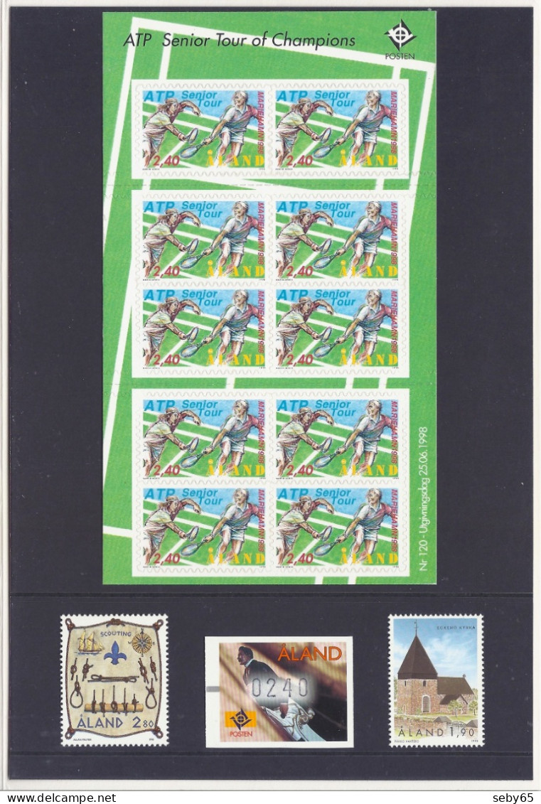 Aland 1998 - Complete Year Set, Full Stamp Collection, With Nice Folder, Mint - MNH - Aland