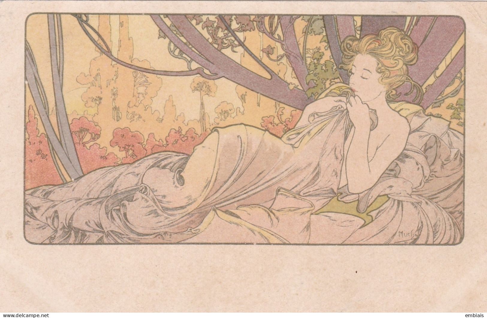 MUCHA Alphonse - Carte Postale "Crépuscule " 1899 - Mucha, Alphonse