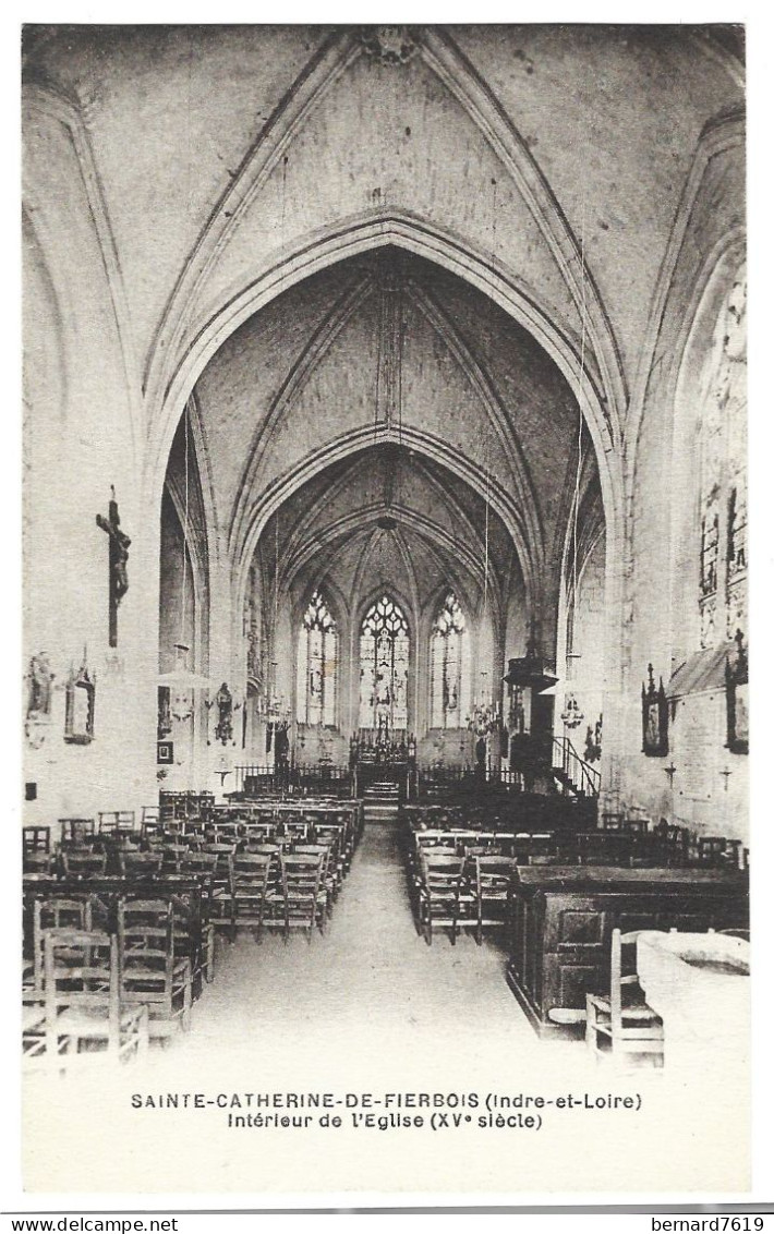 37  Sainte Catherine De Fierbois - Interieur De L'eglise - Andere & Zonder Classificatie