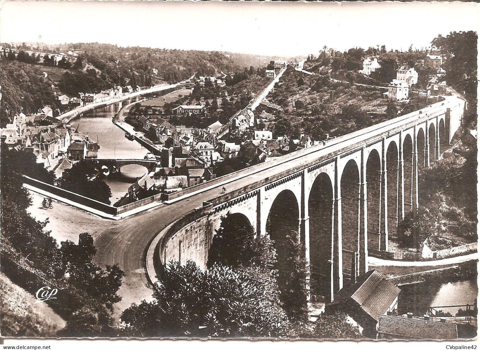 DINAN (22) Viaduc De Lauvallay Et Vallée De La Rance  CPSM GF - Dinan